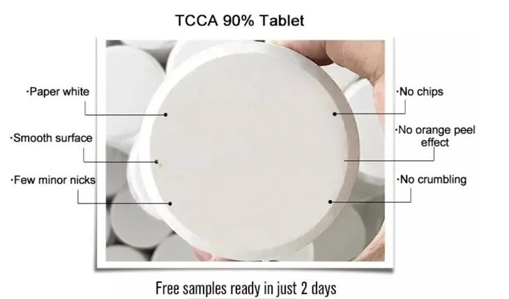 Trichloroisocyanuric Acid (TCCA) 90% 200g Tablet For Swimming Pool